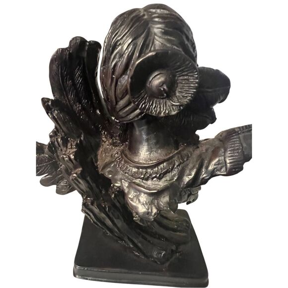 Remington Native American Reproduction Sculpture Brave/eagle - Picture 6 of 9